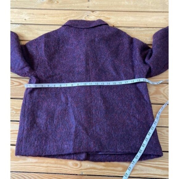 NWT Madewell Button Up Wool Jacket Size Small Women’s Purple Front Pockets - Picture 7 of 8